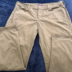 NYDJ Olive Green Straight Leg Pants